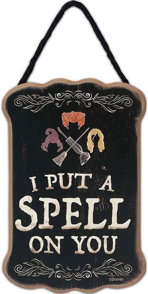 Hocus Pocus Spell, Hocus Pocus Spell Book, Sister Sign, Halloween Potion, Halloween Hocus Pocus, Disney Wall, Halloween Decorating, Sanderson Sisters, Halloween Signs