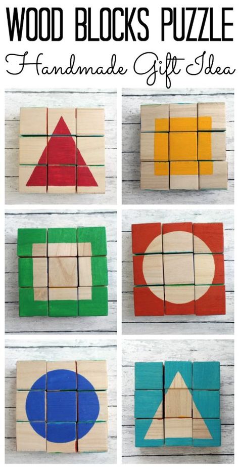 Wooden Block Puzzle, Awesome Woodworking Ideas, Easy Handmade, Country Chic Cottage, Woodworking Toys, Woodworking For Kids, Kids Wood, Craft Tutorial, Unique Crafts