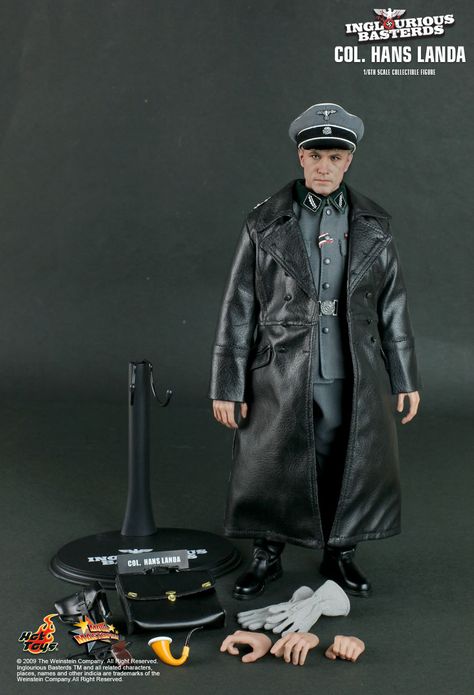 Col. Hans Landa Inglorious Basterds figure by Hot Toys Christopher Waltz, Hans Landa, Inglorious Basterds, Pink Floyd The Wall, Man In The High Castle, Inglourious Basterds, Christoph Waltz, Pop Culture Icons, Action Hero