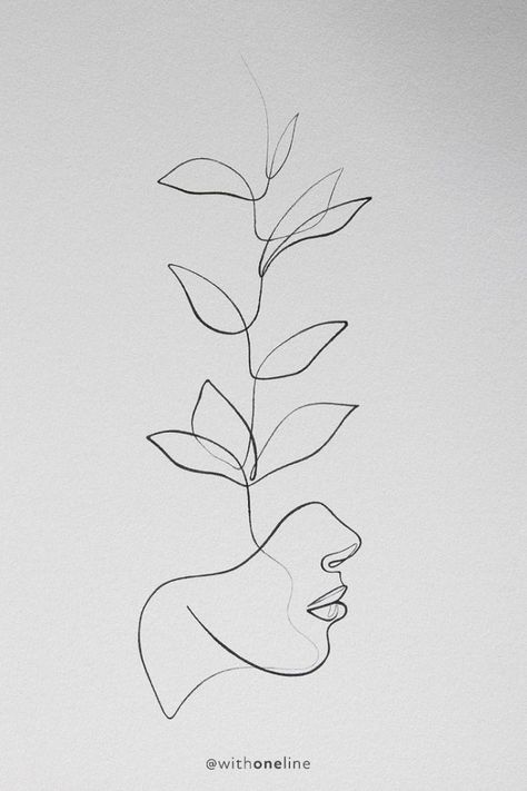 Art Abstrait Ligne, Line Drawing Tattoos, Botanical Line Drawing, Single Line Drawing, Contour Drawing, One Line Drawing, Soyut Sanat Tabloları, Art Minimaliste, Abstract Line Art