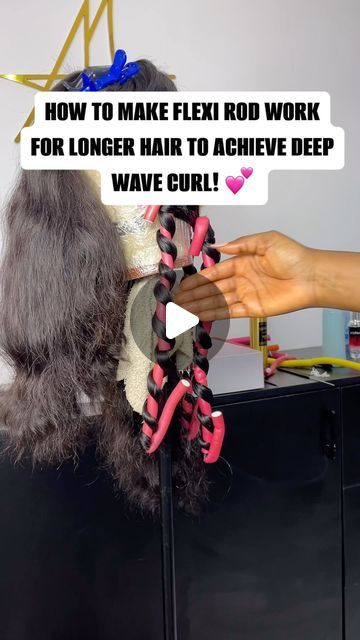 WIG REVAMP, WIGMAKER & HAIRSTYLIST on Instagram: "Achieving a longer lasting Deep wave curl without a professional crimper. Wow 😯 This hack is so useful for the flexi rod curls! 😍 You Should Try This hack I learnt on IG💕 Video credit @_kayshair @arabellahairofficial Follow @ariaallure to get more hair inspiration #ariaallure #hairdo #hdlacewig #hairtutorial #hairstylist #gluelesswig #hairtransformation #hairstyles #hairgasm" Rod Curls, Flexi Rod Curls, Ig Video, Flexi Rods, Sew In Weave, Waves Curls, Deep Wave Hairstyles, Deep Wave, Hd Lace