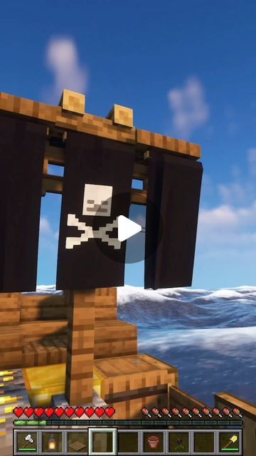 Gorillo on Instagram: "Small Pirate Ship🏴‍☠️

Follow for more videos like this!

Shaders: Complementary
Texture: Jerm’s Better Leaves
——————————————————————————
#minecraft #minecraftbuilds #minecraftinspiration #minecrafttutorial #minecraftideas" Minecraft Pirate Cove Ideas, Small Pirate Ship, Minecraft Pirate Builds, Small Pirate Ship Minecraft, Minecraft Pirate Ship, Minecraft Pirate Cove, Pirate Minecraft, Minecraft Tutorial, Pirate Ship