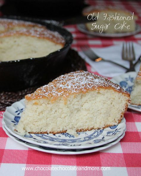 Old Fashioned Sugar Cake-no icing needed for this light and flavorful cake! Recipe Developer, Sugar Cake, Pudding Desserts, A Piece Of Cake, Chocolate Chocolate, Piece Of Cake, Yummy Sweets, Eat Dessert, Sweets Treats