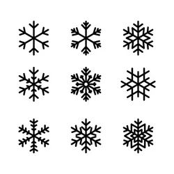 Simple snowflake icons Royalty Free Vector Image Snowflake Silhouette, Xmas Color, Snow Flake Tattoo, Snowflake Images, Snowflakes Drawing, Simple Snowflake, Christmas Drawing, Christmas Mood, Christmas Illustration