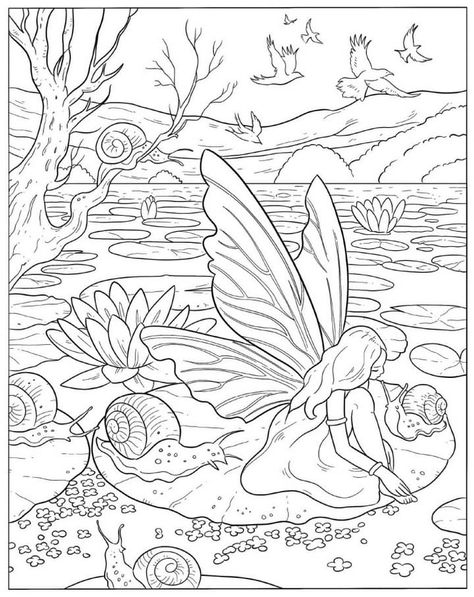 Fairy Coloring Pages. 120 Free Printable Beautiful Fairy Coloring Pages Fairy Colouring Pages, Blank Coloring Pages, Fairy Coloring Book, Garden Coloring Pages, Witch Coloring Pages, Halloween Coloring Book, Detailed Coloring Pages, Fairy Coloring Pages, Free Adult Coloring Pages