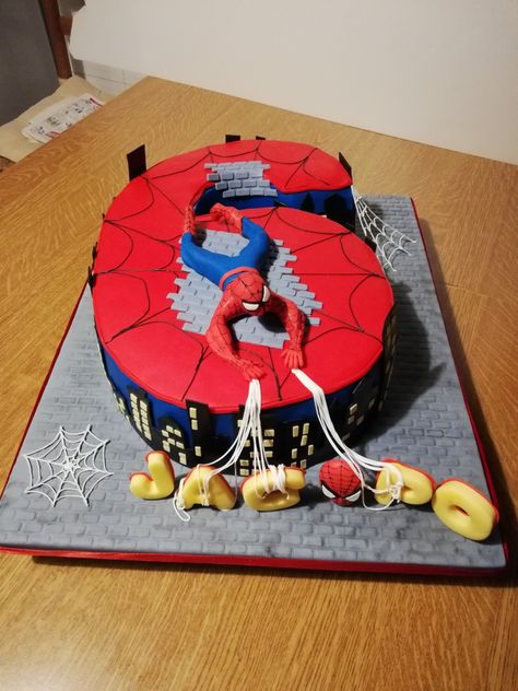 Number 6 Birthday Cake Boys, Spiderman Number Cake, Number 6 Cake, Birthday Cake Boys, Impressive Cakes, Hero Cake, Spiderman Birthday Cake, 6th Birthday Cakes, Baby Birthday Themes