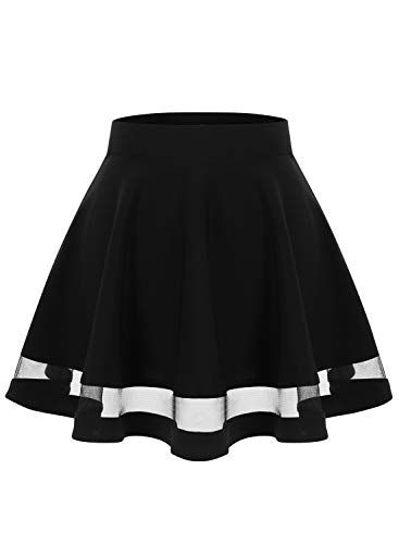 Wedtrend Women's Basic Versatile Stretchy Flared Casual Mini Skater Skirt WTC10021 Black M Flared Skater Skirt, Mini Skater Skirt, Peplum Tops, Flared Mini Skirt, Stretchy Skirt, Rock Outfit, Stretch Skirt, Skirts For Women, Heidi Klum