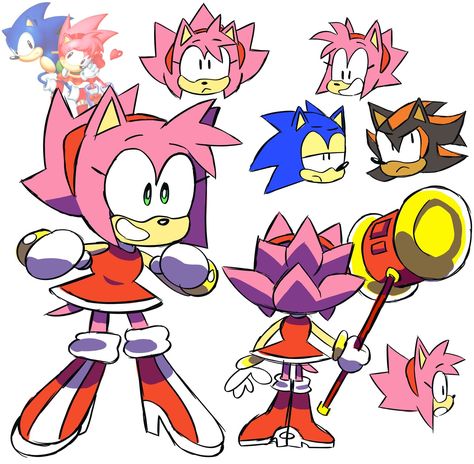 Sonamy Comic, Amy The Hedgehog, Sonic Mania, Sonic And Amy, Sonic Funny, Sonic 3, Sonic Franchise, Sonic And Shadow, Sonic Fan Art