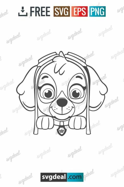 Paw Patrol Svg Birthday, Skye Paw Patrol Svg Free, Paw Patrol Cricut Ideas, Paw Patrol Svg Files Free, Paw Patrol Names, Paw Patrol Ornaments, Paw Patrol Svg, 3d Christmas Ornaments, Sky Paw Patrol