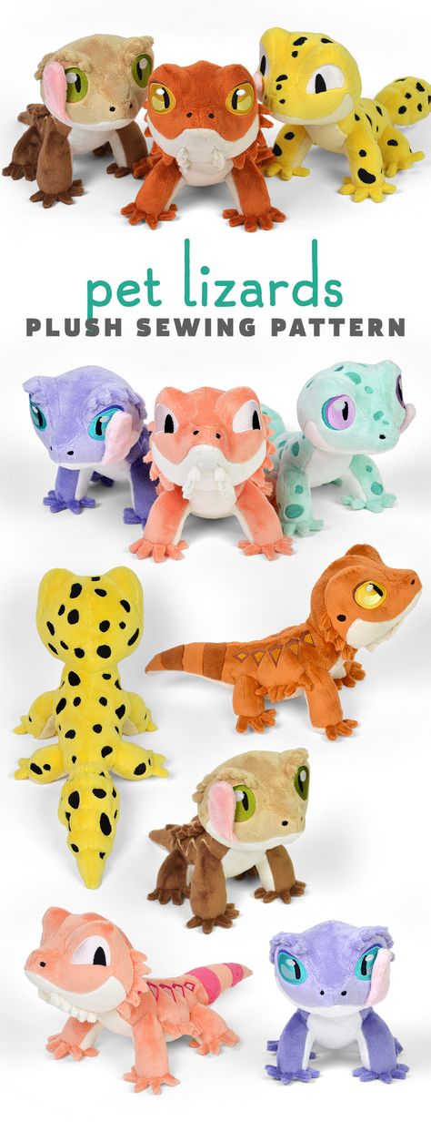 Lizard Plush Sewing Pattern Free, Lizard Stuffed Animal Pattern, Gecko Plush Pattern, Reptile Sewing Pattern, Lizard Stuffed Animal, Hand Sewn Plushies Pattern, Diy Plush Pattern, Crocodile Plush Pattern, Crocodile Sewing Pattern