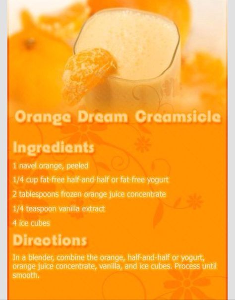 Orange Dream cycle Smoothie #Food #Drink #Trusper #Tip Striping Tape Nail Art, Resep Smoothie, Orange Juice Concentrate, Orange Dream, Vitamix Recipes, Easy Smoothie Recipes, Funnel Cake, Easy Smoothies, Healthy Smoothie