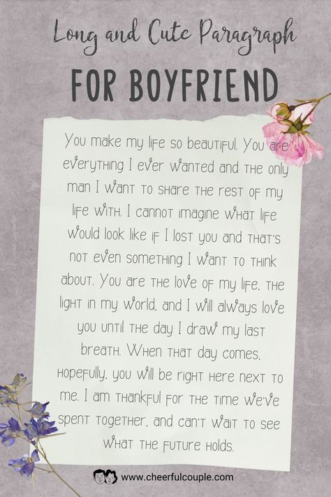 Lovely Image of Long and Cute Paragraph for Boyfriend Lovely Poem For Him, Easter Love Notes For Him, Long Notes About Life, Valentine’s Day Cards For Him Paragraph, Long Notes For Him, Paraghraps For Bf, Cute Paragraphs For Him To Wake Up To, Love Note Ideas For Him