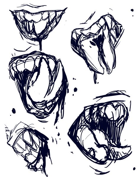 Warmin up with some demon teeth Demon Teeth, Teeth Drawing, Teeth Art, Drawing Face Expressions, Mouth Drawing, Anatomy Sketches, Drawing Expressions, Body Drawing, Anatomy Art