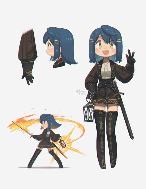 ArtStation - Adventurer Designs, Porforever (Phuchong Chavapun) Fantasy Adventurer, Adventure Outfit, 판타지 아트, Cute Art Styles, Character Design References, Character Creation, Dnd Characters, Creature Design, Cartoon Art Styles