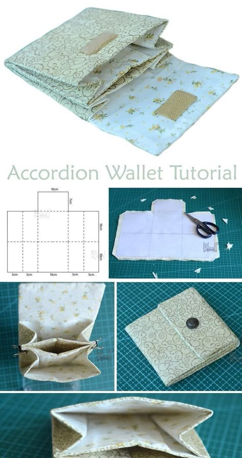 Diy Wallet Pattern, Wallet Pattern Free, Clutch Tutorial, Wallet Sewing Pattern, Sew Wallet, Accordion Wallet, Wallet Tutorial, Diy Wallet, Diy Bag Designs