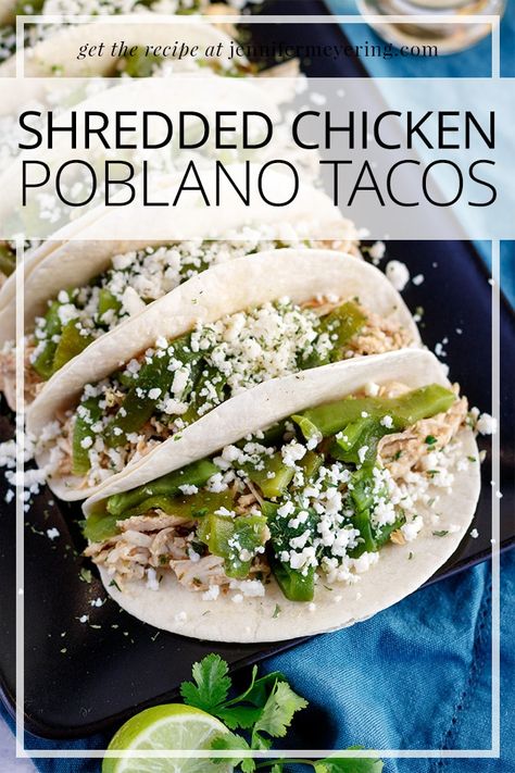 Chicken And Poblano Peppers, Poblano Pepper Tacos, Poblano Tacos Recipe, Misfit Market, Poblano Tacos, Poblano Recipes, Chicken Poblano, Beautiful Meals, Poblano Chicken