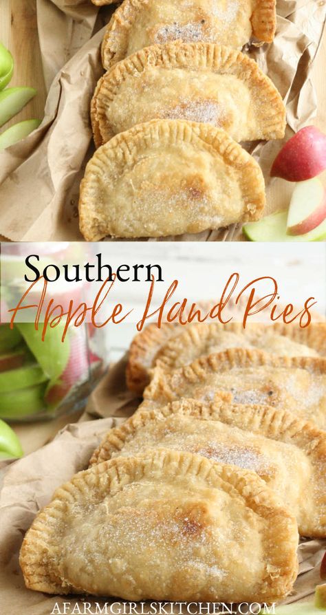 Fried Apple Hand Pies, Apple Pie Recipe Homemade, Fried Apple Pies, Pie Dough Recipe, Homemade Apple Pie Filling, Hand Pie Recipes, Apple Hand Pies, Homemade Apple Pie, Fried Pies