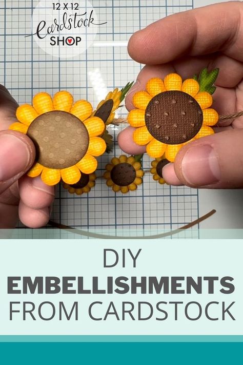 Make your own DIY embellishments from cardstock and save money. This is an easy DIY idea for when you just have a few minutes. Whip up a few embellishments that can be used on future projects. You'll use up scraps and save a little money over pre-bought embellishments. This paper craft tutorial video will get your creative juices flowing. Diy Ephemera Embellishments, Scrapbooking Tutorial, Fall Scrapbook Layouts, Scrapbook Embellishments Diy, Diy Embellishments, Paper Craft Tutorials, Embellishment Diy, Card Embellishments, Scrapbook Tutorial