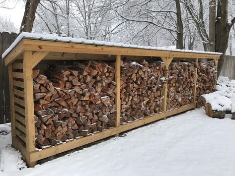 Wood Pile Storage Outdoor Diy, Firewood Storage Outdoor, Wood Sheds, Small Homestead, Bin Shed, Wooden Storage Sheds, Outdoor Firewood Rack, Wood Shed Plans, Firewood Shed