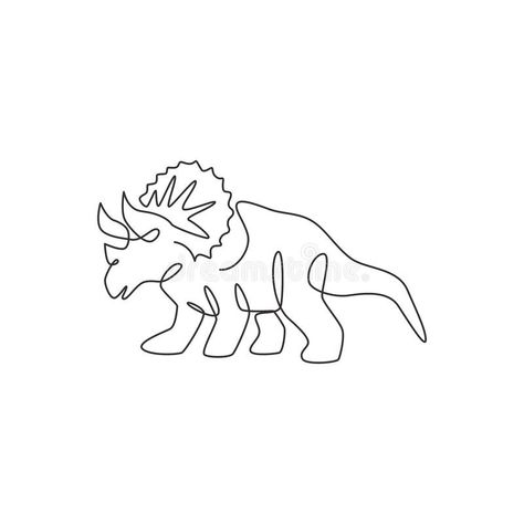 Line Drawing Dinosaur, Line Art Dinosaur, One Line Animals, One Continuous Line Drawing, Dinosaur Tattoos, Minimal Tattoo Design, Dinosaur Images, Single Line Drawing, Simple Line Drawings