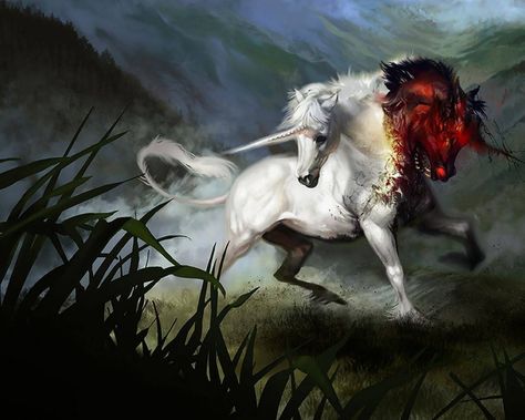 unicorn Evil Unicorn, Magical Horses, Fantasy Horses, The Last Unicorn, Equestrian Art, Unicorn Wallpaper, Unicorn Art, Equine Art, Mythological Creatures