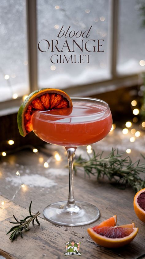 Christmas Party Drinks Alcohol, Fun Christmas Cocktails, Fun Christmas Drinks, Easy Holiday Drinks, Gin Gimlet, Cocktail Cards, Easy Gin Cocktails, Gimlet Recipe, Orange Simple Syrup