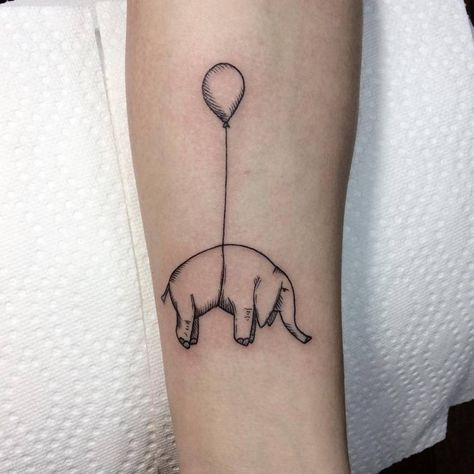 Flying elephant tattoo on the inner forearm. Small Animal Tattoos, Animal Tattoos For Men, Engraving Tattoo, Flying Elephant, Inner Forearm, Elephant Tattoo, African Culture, Animal Tattoos, Tattoo Artist