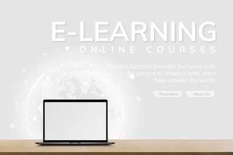 E-learning template future technology | Free Vector #Freepik #freevector #school #design #technology #computer Learning Template, Teaching Mathematics, Online Yoga Classes, School Banner, Planner Stationery, Design Technology, Planner Set, School Posters, School Themes