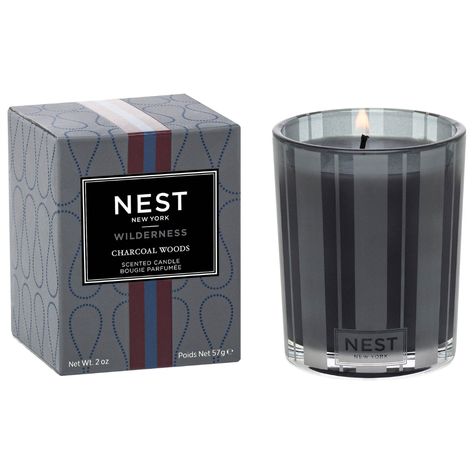 Charcoal Woods Candle - NEST New York | Sephora Wood Scented Candles, Sea Salt Candle, Mysterious Forest, Empty Candle, Classic Candles, Black Truffle, Tea Candles, 3 Wick Candles, Woody Fragrance