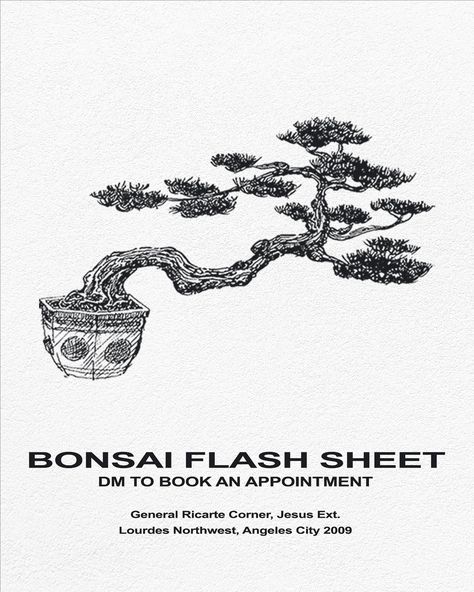 BONSAI FLASH SHEET! To be tattooed at mantra studio, address posted at the first pic. Bonsai Tattoo, Bonsai Tree Tattoos, Japanese Bonsai, Flash Sheet, Tattoo Flash Sheet, Jewelry Tattoo, Tree Tattoo, Tattoo Flash, Bonsai Tree