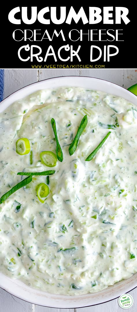 Cucumber Dip Recipe, Cucumber Cream Cheese, Delicious Dips Recipes, Cream Cheese Dips, Dip Recipes Easy, Snack Dip, Cucumber Recipes, Cream Cheese Recipes, Yummy Dips