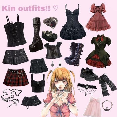 Misa Misa Outfit, Misa Style, Misa Outfit Ideas, Misa Amane Outfit Ideas, Misa Inspired Outfit, Misa Fashion, Misa Outfit, Y2k Halloween, Goth Skirt Outfit