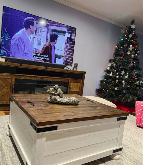 Chest Table Living Room, Coffee Table With Doors, Coffee Table With Hinged Top, Square Storage Coffee Table, Square Coffee Table With Drawers, White And Wood Coffee Table, Diy Square Coffee Table With Storage, Coffee Table Storage Ideas, Diy Coffee Table With Storage