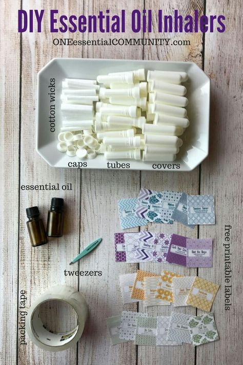 24 Essential Oil Inhaler Recipes + FREE Printable Labels Essential Oil Inhaler Recipes, Recipes For Allergies, Essential Oil Inhaler, Essential Oil Labels, Essential Oils For Headaches, Making Essential Oils, Diy Essentials, Essential Oils Gifts, Yl Essential Oils