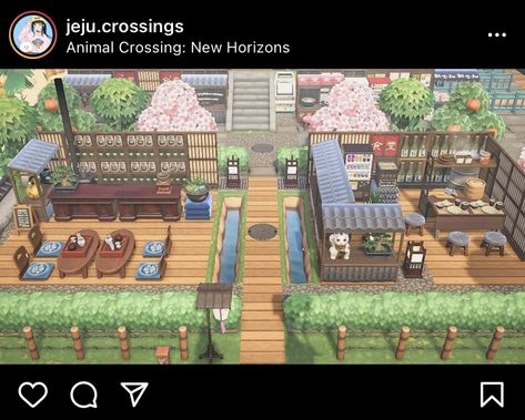 Acnh Japanese Nook Shop, Acnh Kimono Shop, Acnh Spa, Acnh Japanese, Japanese Town, Animal Crossing 3ds, Japanese Shop, City Island, Animal Crossing Wild World