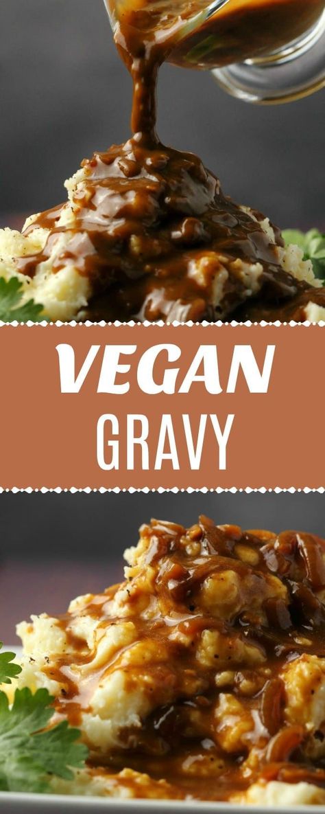 Super rich and beautifully flavorful vegan gravy. Perfect to pour over your mashed potatoes! Easy to make, hearty and satisfying. | lovingitvegan.com Potatoes Easy, Cooking Vegan, Recipes Cheap, Vegan Gravy, Vegan Holiday Recipes, Vegan Thanksgiving Recipes, Vegan Sauces, Vegan Thanksgiving, Super Rich