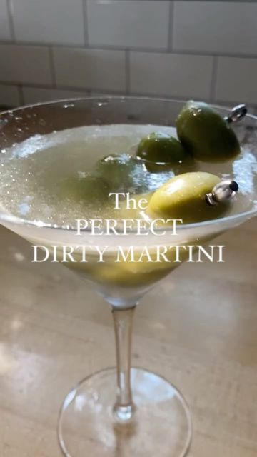 Extra Dirty Martini Recipe, Best Dirty Martini Recipe, Dirty Martini Party, Blue Cheese Olives, Dirty Martini Recipe, Snack Pairings, Summer Backyard Parties, Castelvetrano Olives, Martini Recipes Vodka