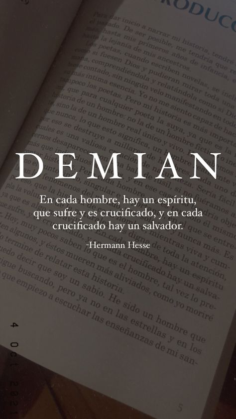 Book by: Hermann Hesse • IG: @dianavarelamt Demian Quotes, Demian Hermann Hesse, Herman Hesse, Hermann Hesse, Poem Quotes, Letter Board, Quotes, Books