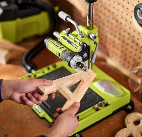 New Ryobi Rotary Tool Hobby Station Rotary Tool Projects Diy, Rotary Tool Projects, Ryobi Cordless Tools, Hobby Station, Ryobi Power Tools, Wood Working Tools, Ryobi Tools, Tool Hangers, Hobby Tools