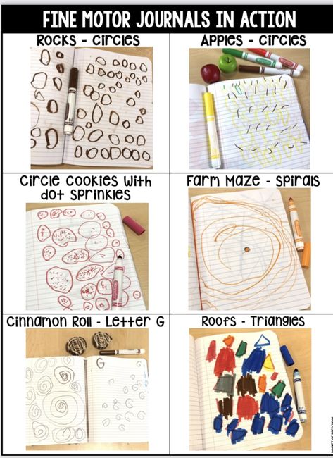 Pre K Journals, Fine Motor Journals Preschool, Fine Motor Journals For Preschoolers, Fine Motor Journal Ideas, Fine Motor Journal Preschool, Fine Motor Journals, Prek Journals, Toddler Journal, Kindergarten Journals