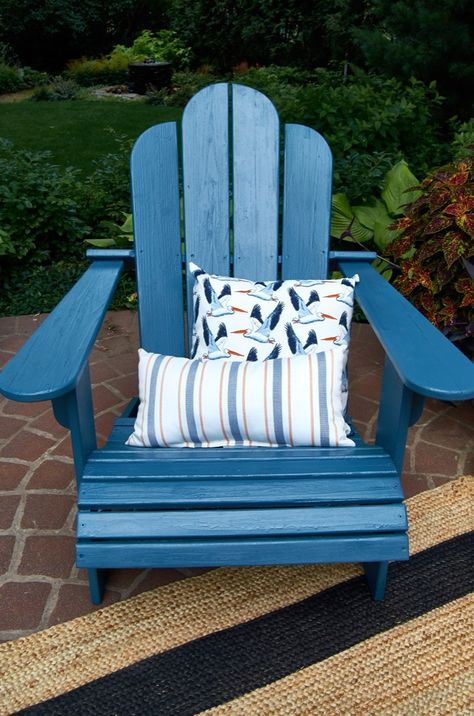 Patio Chairs Makeover, Colorful Adirondack Chairs, Adirondack Chairs Porch, Wagner Paint Sprayer, Floors Ideas, Painted Outdoor Furniture, Adirondack Chairs Patio, Adirondack Furniture, Wood Adirondack Chairs