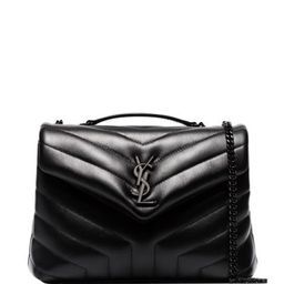 Sac Yves Saint Laurent, Quilted Shoulder Bag, Black Leather Handbags, Shoulder Bag Black, Mini Handbags, Saint Laurent Bag, Black Bag, Black Logo, Chain Bags