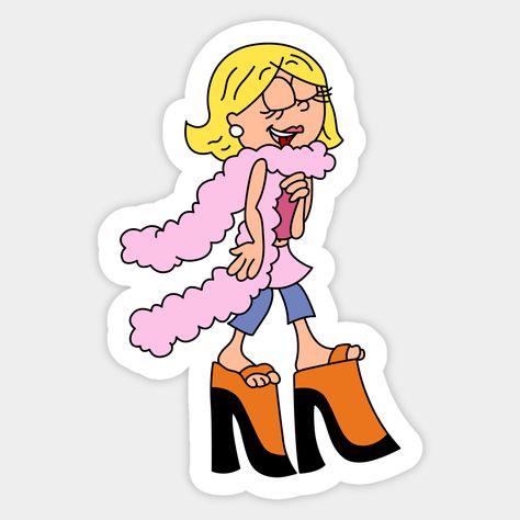 Lizzie's alter ego, fashion. -- Choose from our vast selection of stickers to match with your favorite design to make the perfect customized sticker/decal. Perfect to put on water bottles, laptops, hard hats, and car windows. Everything from favorite TV show stickers to funny stickers. For men, women, boys, and girls. Lizzie Mcguire Fashion, Wishlist Ideas, James Madison, Lizzie Mcguire, Sketchbook Art, Gift Stickers, Custom Magnets, Rock Painting, Print Stickers