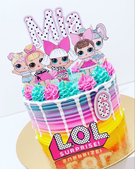 Lol Surprise Dolls Cake Ideas, Lol Cakes Birthday, Lol Theme Cake, Lol Surprise Dolls Cake, Lol Surprise Birthday Cake, Lol Cakes, Lol Surprise Cake, Lol Cake, Cake Lol