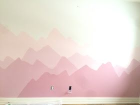 THE PARTY PARADE: Project Ellia's Room - Mountain Mural Paint A Mountain, Fantasy Bedroom Ideas, Pinterest Baby, Baby Room Colors, Mountain Mural, Fantasy Bedroom, Kids Room Murals, Kids Room Paint, Nursery Mural