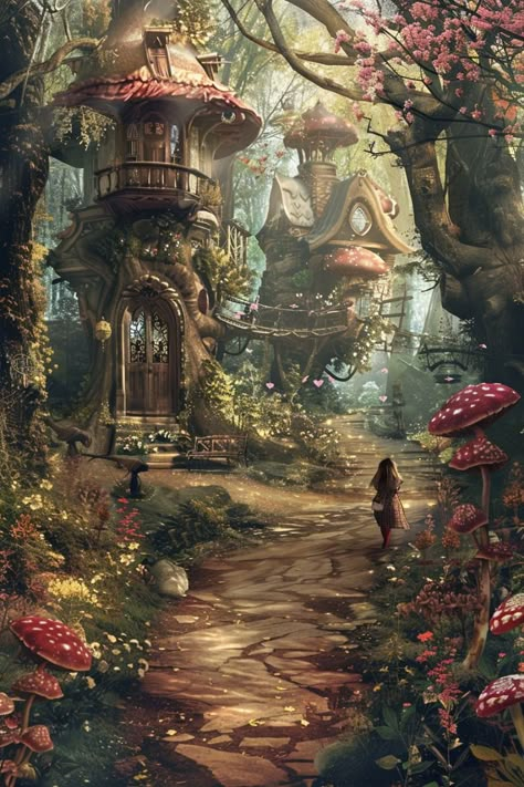 To set about completing a mission, you need a special substance, a drug. You need to find the one place where this drug is produced and sold. Welcome to the mushroom forest and house, where a crack head makes and sells. You think it will be easy but soon find out a druggie is hard to co-operate with. Mushroom Fantasy Forest, Fantasy Mushroom Forest, Mushroom City, Mushroom Land, Mushroom Village, Forest Village, Clip Art Frames Borders, Garden World, Scene Inspiration