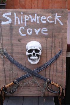 1000+ ideas about Pirate Halloween on Pinterest | Pirate Halloween ... Pirate Signs Diy, Pirate Themed Halloween Party, Pirate Theme Halloween Decor, Nautical Halloween Decor, Pirate Bar Ideas, Pirate Theme Decorations, Shipwrecked Party, Diy Pirate Decorations, Shipwreck Party