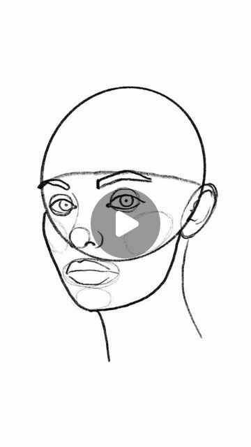 Mark Liam Smith on Instagram: "Draw 3/4 view 👩‍🦳 Easy step-by-step lesson for beginners on how to draw a face in a 3/4 view. #drawinglesson #howtodraw" How To Draw The Face Step By Step, How To Draw A 3/4 Face, How To Draw Faces Step By Step, Drawing Faces Step By Step, Faces Tutorial, Draw A Face, Painting Hacks, Tutorials Drawing, Drawing Faces