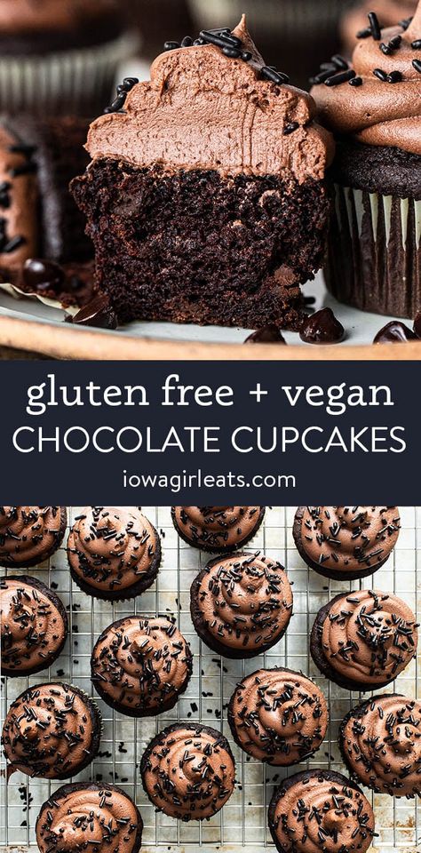 Gluten Free And Vegan Cupcakes, Gluetin Free Deserts, Dairy Free Cupcake Frosting, Moist Gluten Free Cupcakes, Gf Df Cupcakes, Gluten Free Mini Cake, Gluten And Dairy Free Cupcakes, Dairy Free And Gluten Free Desserts, Cupcakes Without Butter