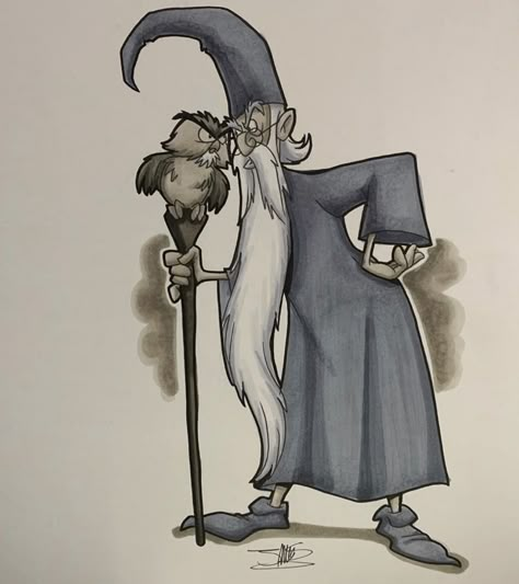 Archimedes Disney, Merlin The Wizard Tattoo, Merlin Illustration, Merlin Drawing, Merlin Tattoo, Merlin Tattoo Ideas, Merlin Art, Merlin Excalibur Tattoo, Merlin Fantasy Art